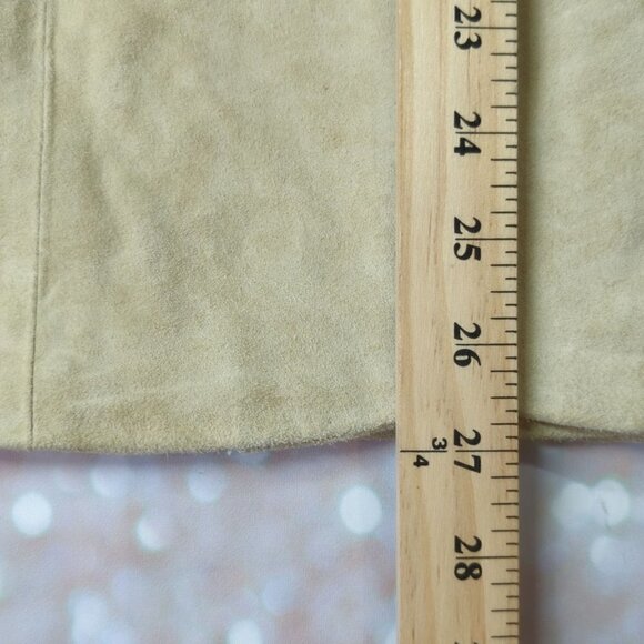 Denim & Co Tan Suede Leather Jacket, Women's Small, NWT - Picture 7 of 12
